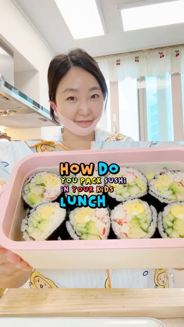 My kids’ friends thought this was sushi… but Korean mums know. 😉 It’s kimbap the ultimate Korean lunchbox roll ❤️ Th...
