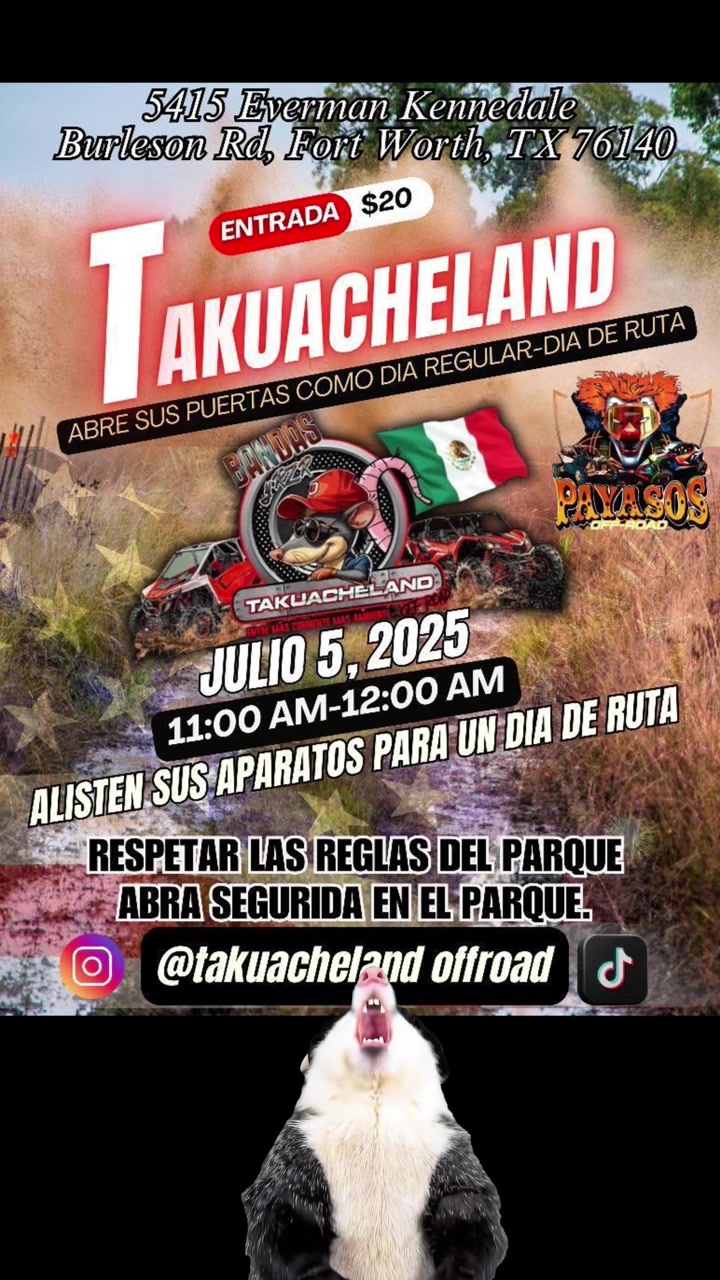 Este 5 de Julio otro evento con el compa @Gp_bullies en Takuacheland! No sé lo pierdan! Detalles 🛞💨 🏷️: $20 🕚 11:...