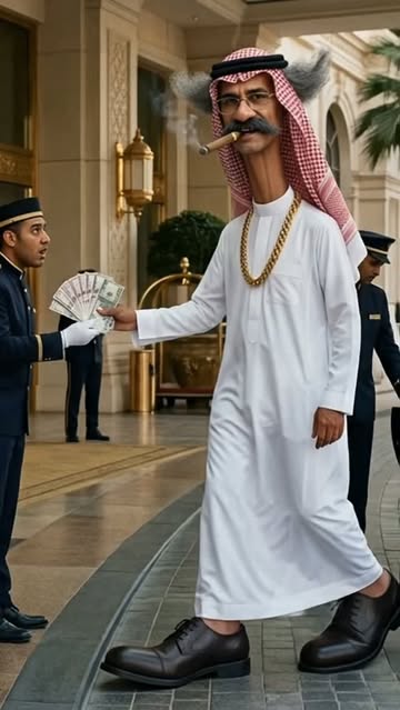 😂👑 El jeque llegó a París con más lujo que la Torre Eiffel, más dinero que el banco y más estilo que nadie 🇫🇷💎💸...
