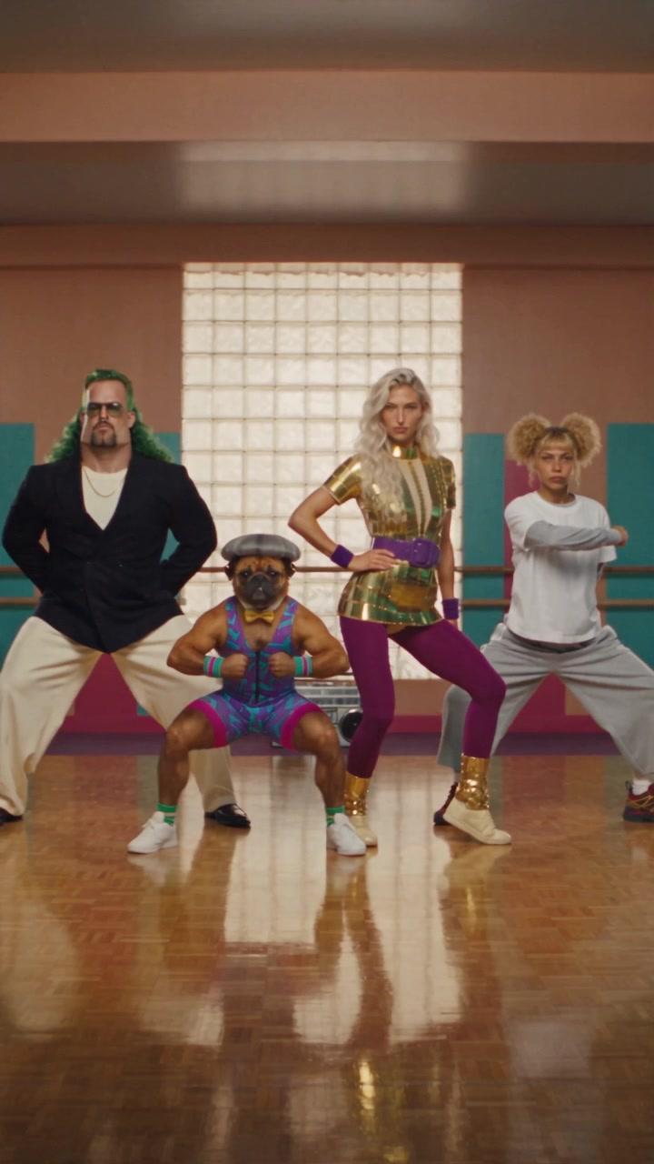 Told the crew we were going clubbing. Booked aerobics instead. WORK. 🪩 #Dance #DanceFitness #HouseMusic #80sVibes #M...
