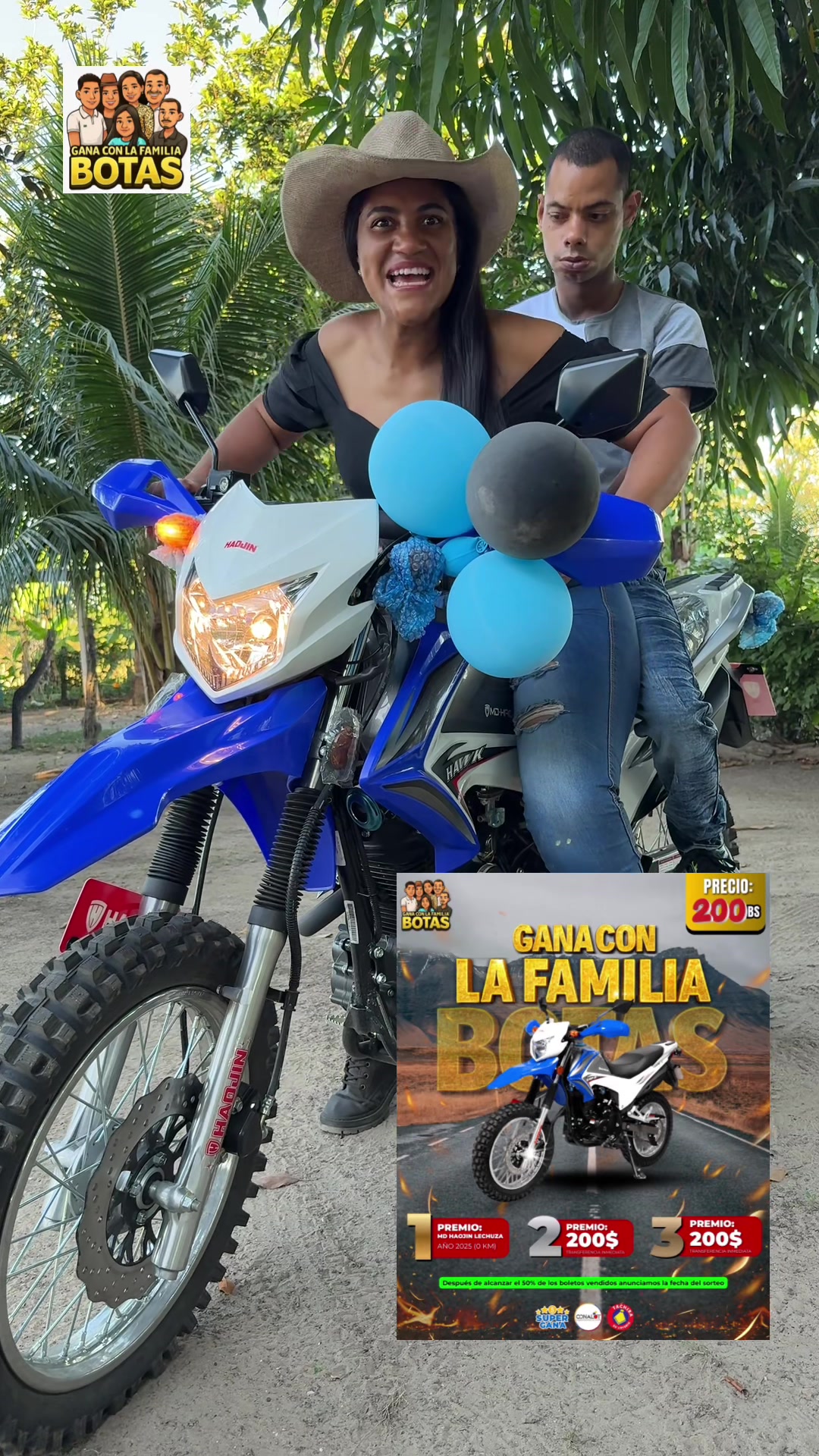 Primer lugar: Moto Lechuza 200. Segundo lugar: 200$ en transferencia inmediata. Tercer lugar 200$ en transferencia in...