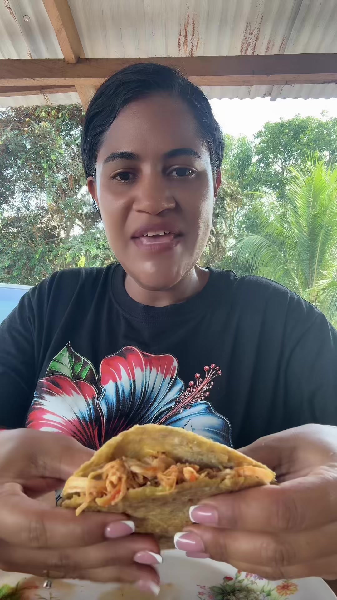 Arepa de plátano verde crudo