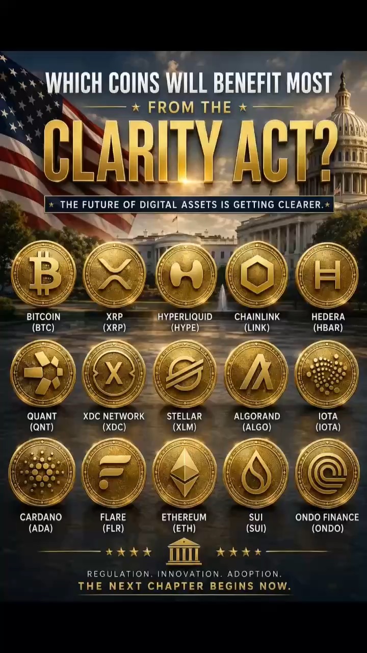 Which Cryptocurrencies Will Benefit Most from the CLARITY Act?