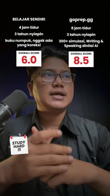 Hasil IELTS nggak ditentukan dari berapa lama lo belajar, tapi dari apakah latihan lo pernah dikoreksi. Simulasi 300+...