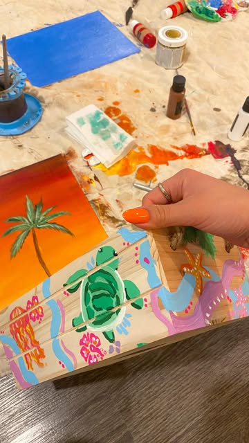 send this to the groupchat rn🫶🐚🌸🤍🌴 we went to hobby lobby and they have sm you could paint omg! #bikiniseason #p...