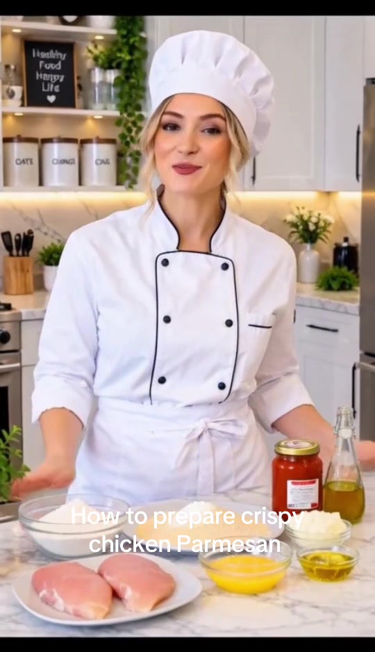 How to prepare crispy chicken Parmesan