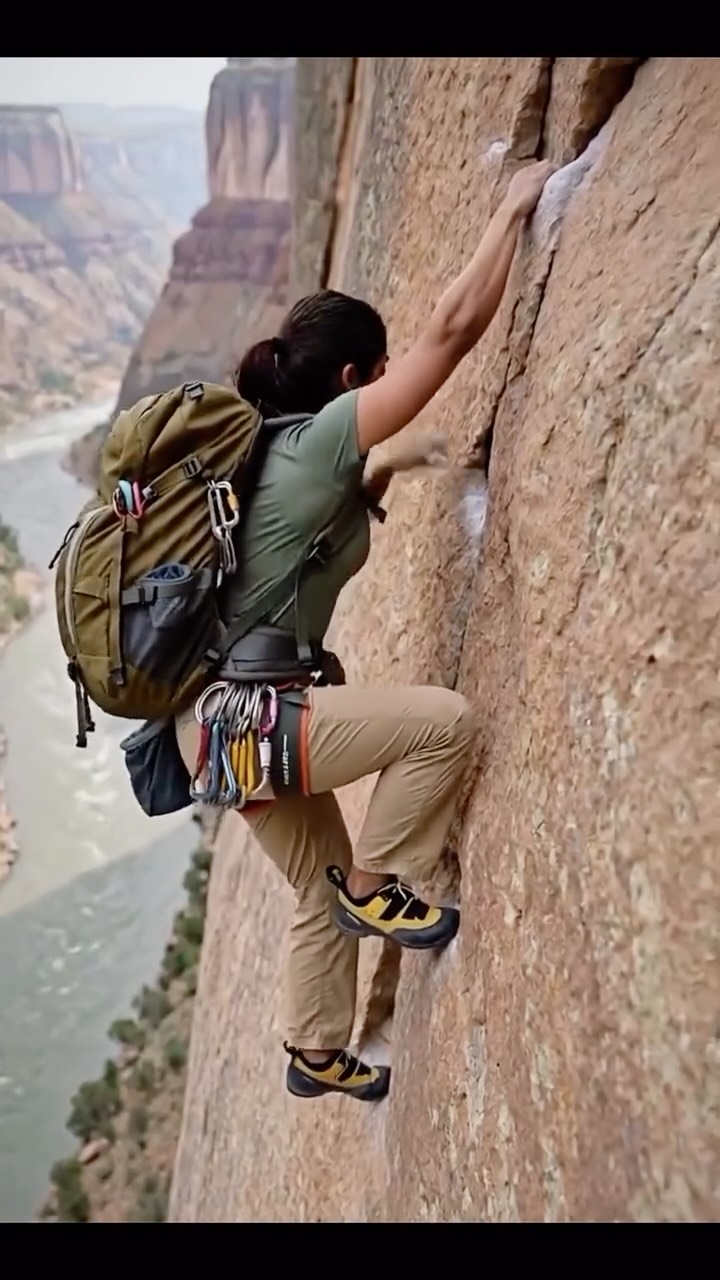 One cliff. One impossible climb. One breathtaking view waiting at the top. 🧗‍♀️🔥 Every step demanded courage. Every...