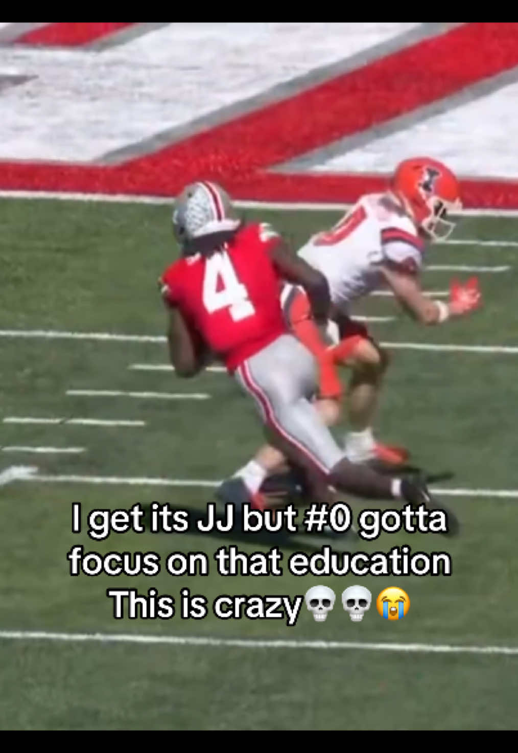 getting cooked off screen is crazy😭 #jeremiahsmith #ohiostate #collegefootball #sportsflock