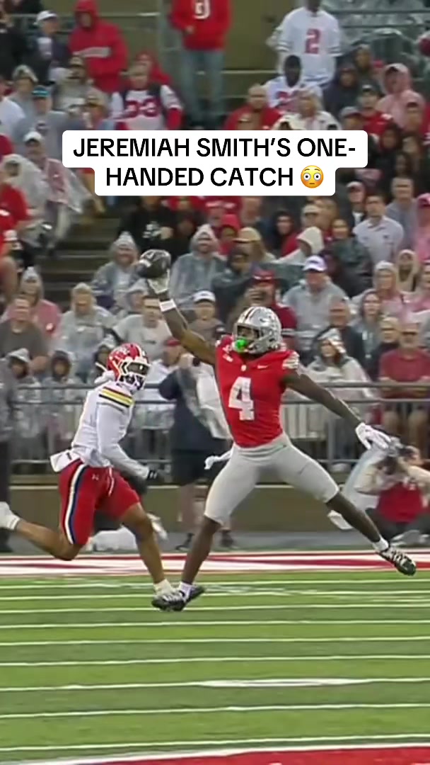 WR1’s only catch in the first half that didn’t go for a TD was his best highlight 🔥 #buckeyes #ohiostate #collegefoo...
