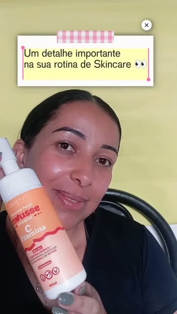 Mousse facial cremoso Griffye Vitamina C e Ácido Hialurônico. Proporciona uma limpeza profunda removendo as impurezas...