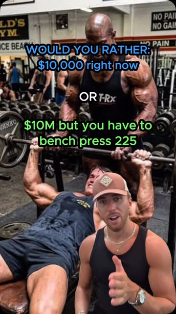 Can’t wait for all the comments from guys claiming they could bench press 225 when they were in 5th grade Who in your...