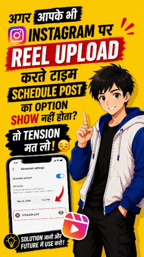 Instagram par Reel upload karte time Schedule Post ka option show nahi ho raha? 😩📲 Tension mat lo! Is video me bata...