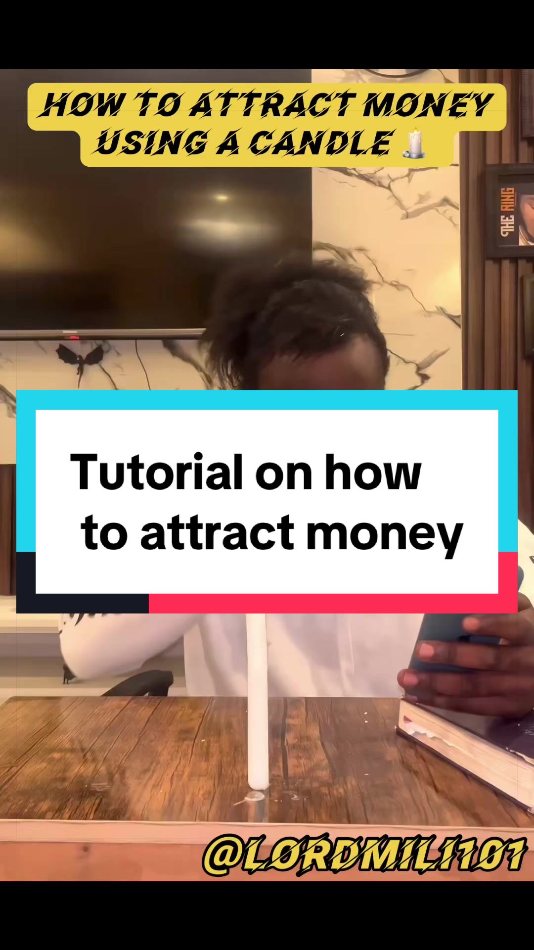 Tutorial on how to attract money using a candle #funny #tiktok #video #lawofattraction #lordmili101