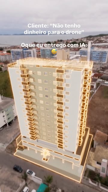 Detalhe: O prédio ainda nem foi construído 😅 #arquitetura #ia #inovação