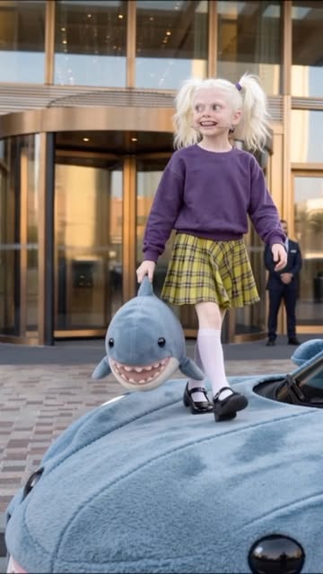 Life is easier when you have a chauffeur, a butler… and a shark. 🦈💜