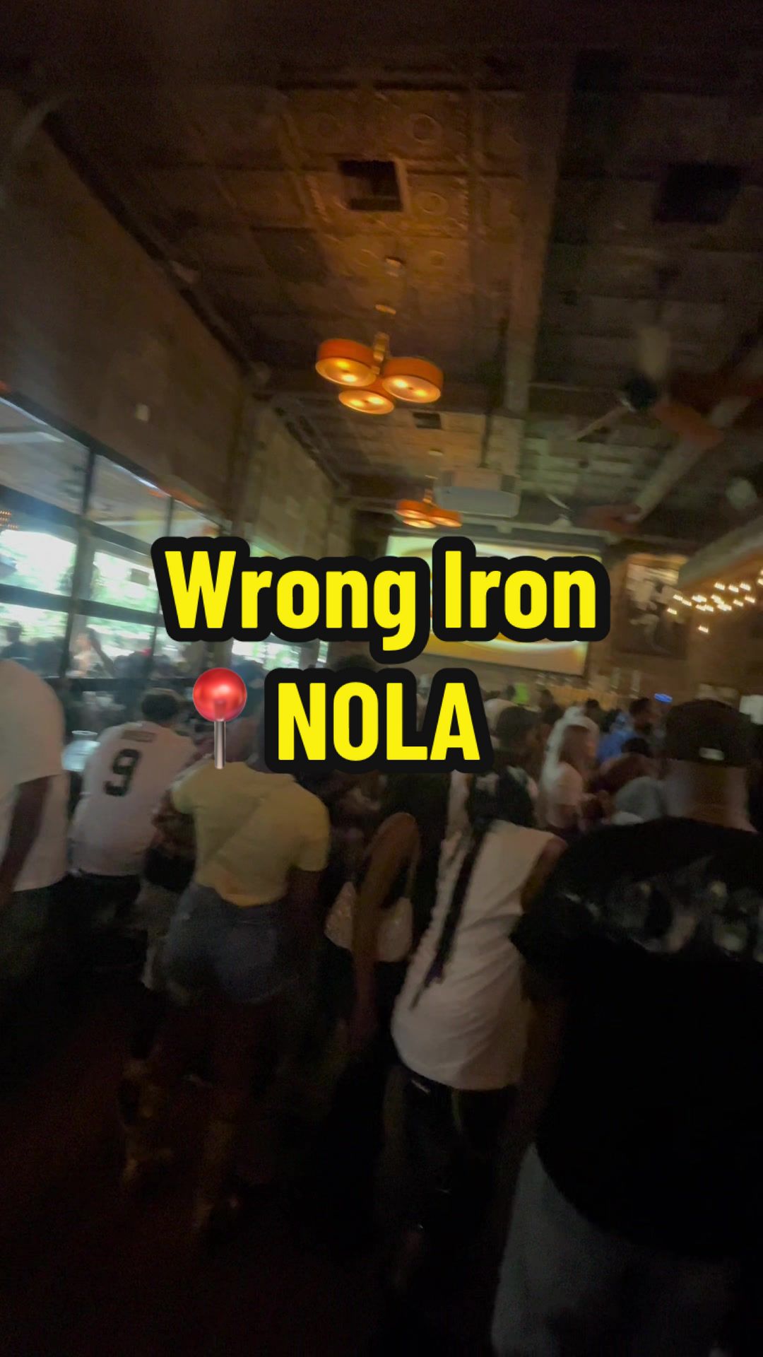 If you’re in New Orleans on game day, THIS is where the energy lives. 🖤💛 #NewOrleans #WrongIron #GameDayVibes #Sund...