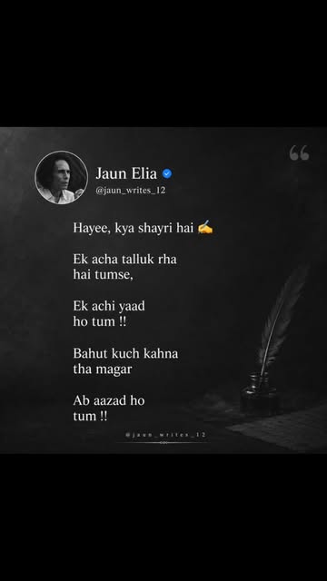 Jaun elia 🫠 . #jaunwrites12 #jaunelia #urdushayari #shayari #lovestory