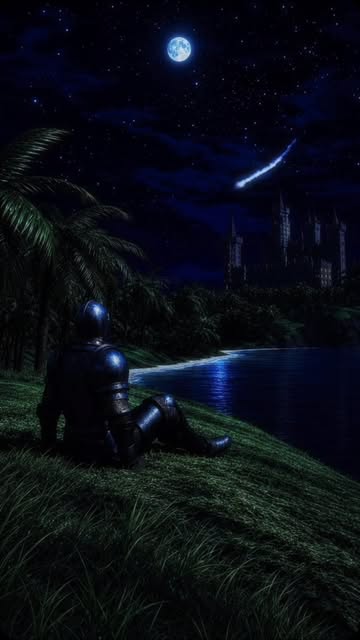 Knight dark fantasy vibes 👁️🌌 #fantasyworld #worldbuilding #aivisuals #fantasyart #darkfantasy
