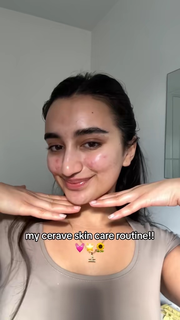 Skincare routine using cerave products