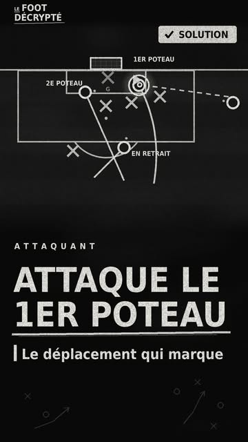 Sur un centre, ne courez pas tous au même endroit : premier poteau, deuxième poteau, en retrait ⚽ Tu attaques lequel...