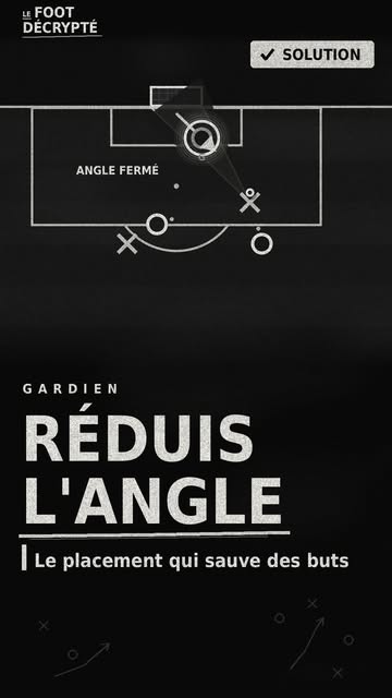 Gardien : rester sur sa ligne, c’est laisser tout le but à l’attaquant. Avance et réduis l’angle 🧤 Tu es gardien ? #...