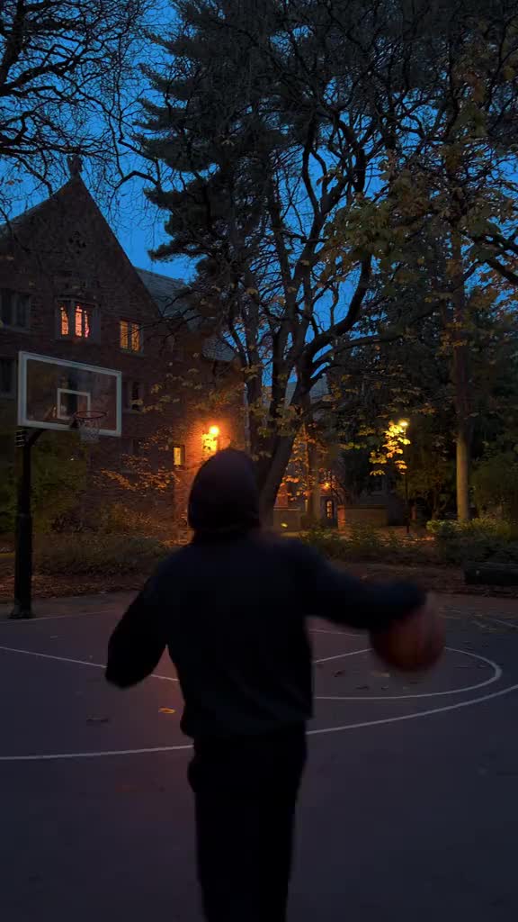 I enjoy playing basketball alone at night