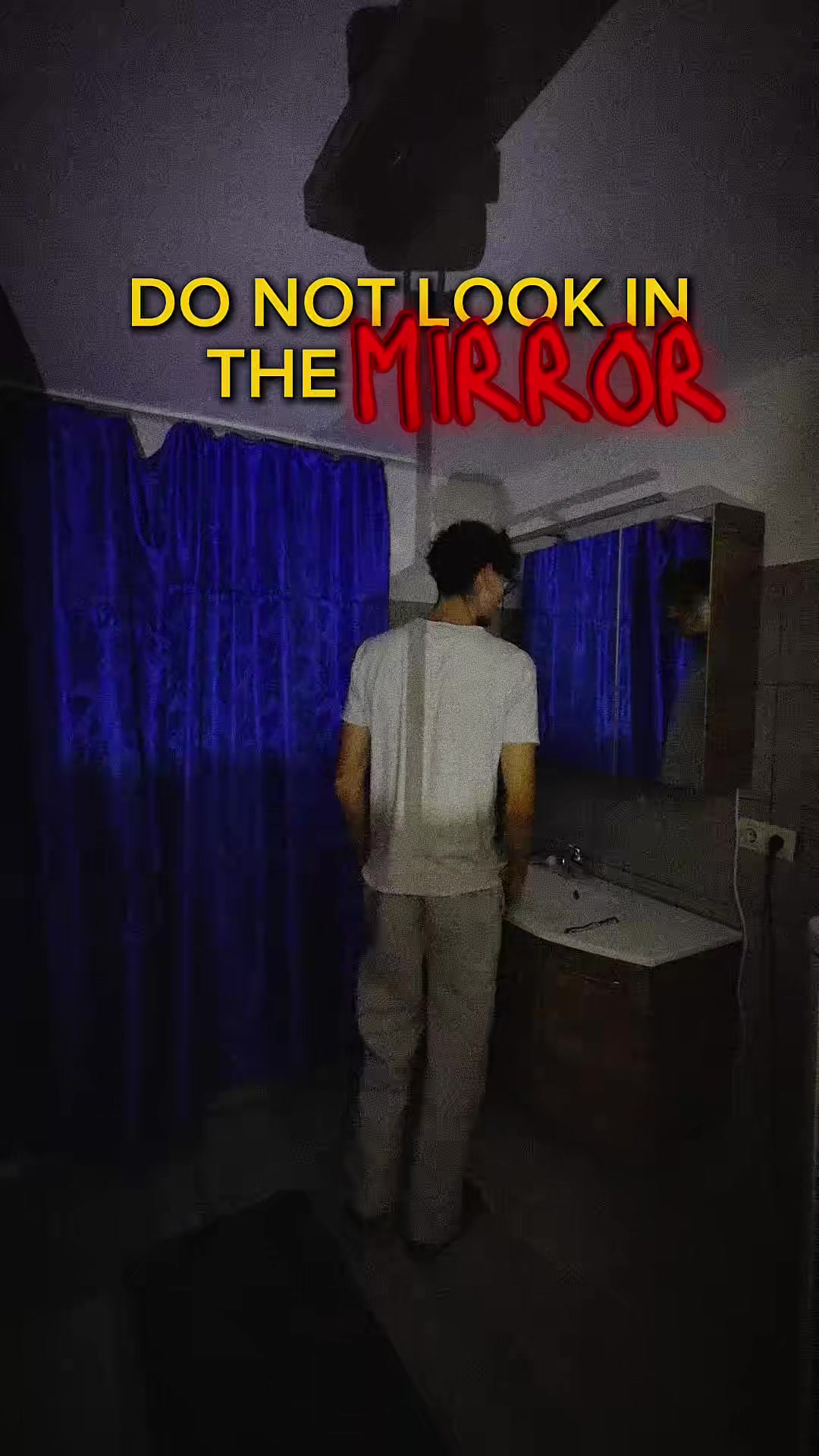 Would YOU still look in the mirror? #shortfilm #horror #cinematic #mirror #creepy
