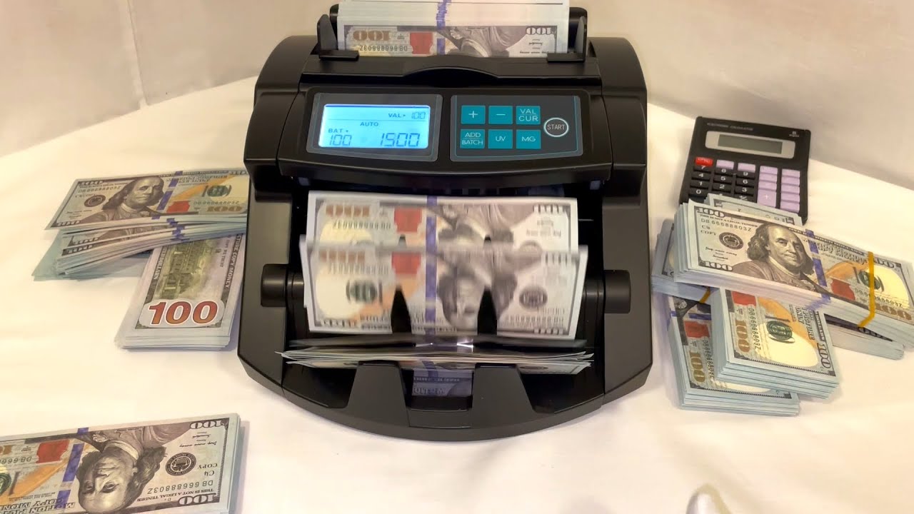Counting 100k Dollars With 100 Bills | Using A Money Machine Counting 100k dollars with 100 bills, using a money coun...