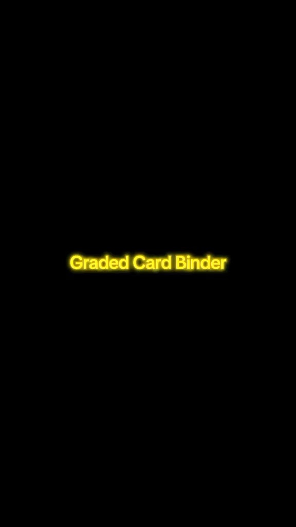 Graded card binder