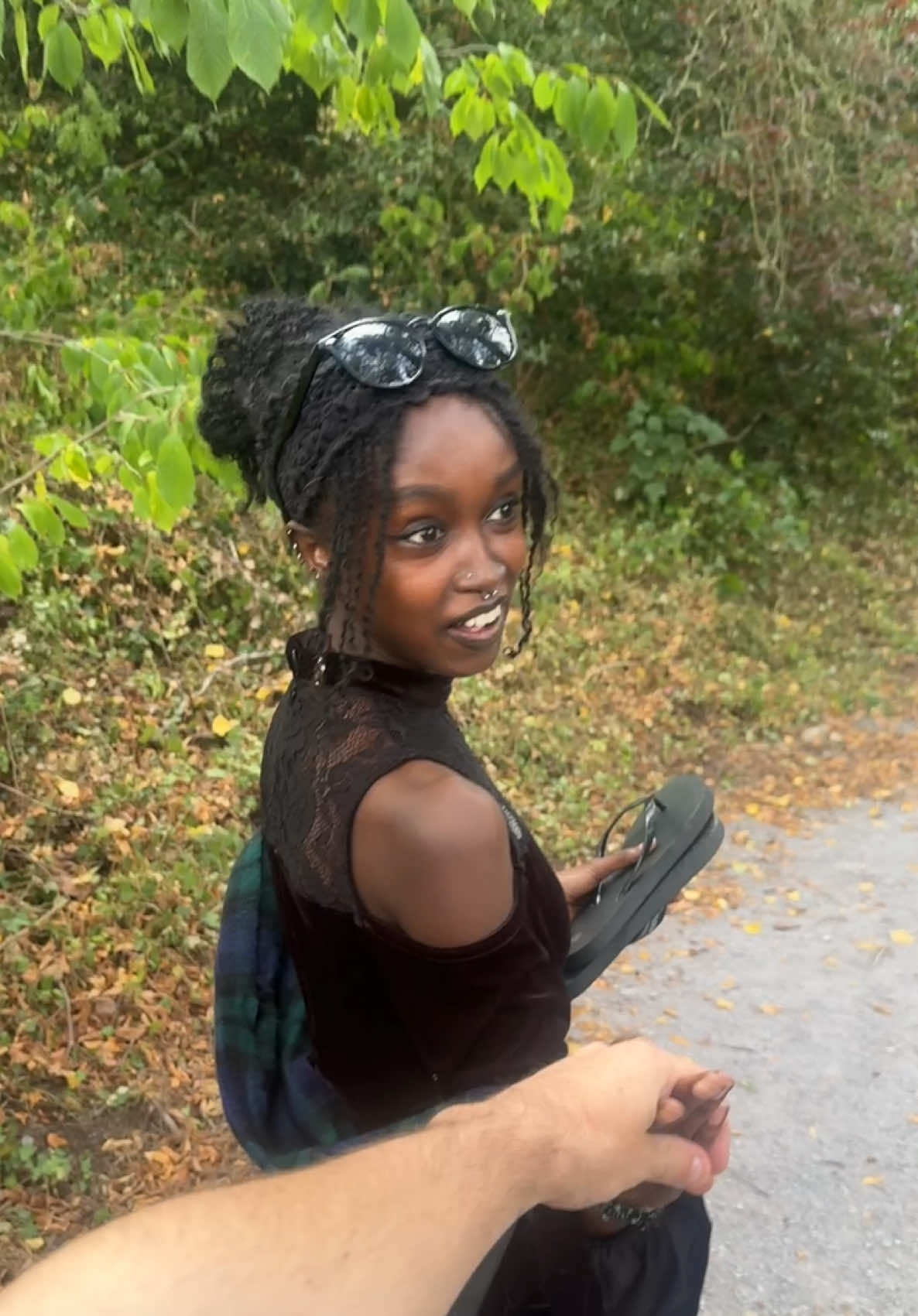 Love being in nature 💚🌳🖤 #model #metalhead #nature #outdoors #trend