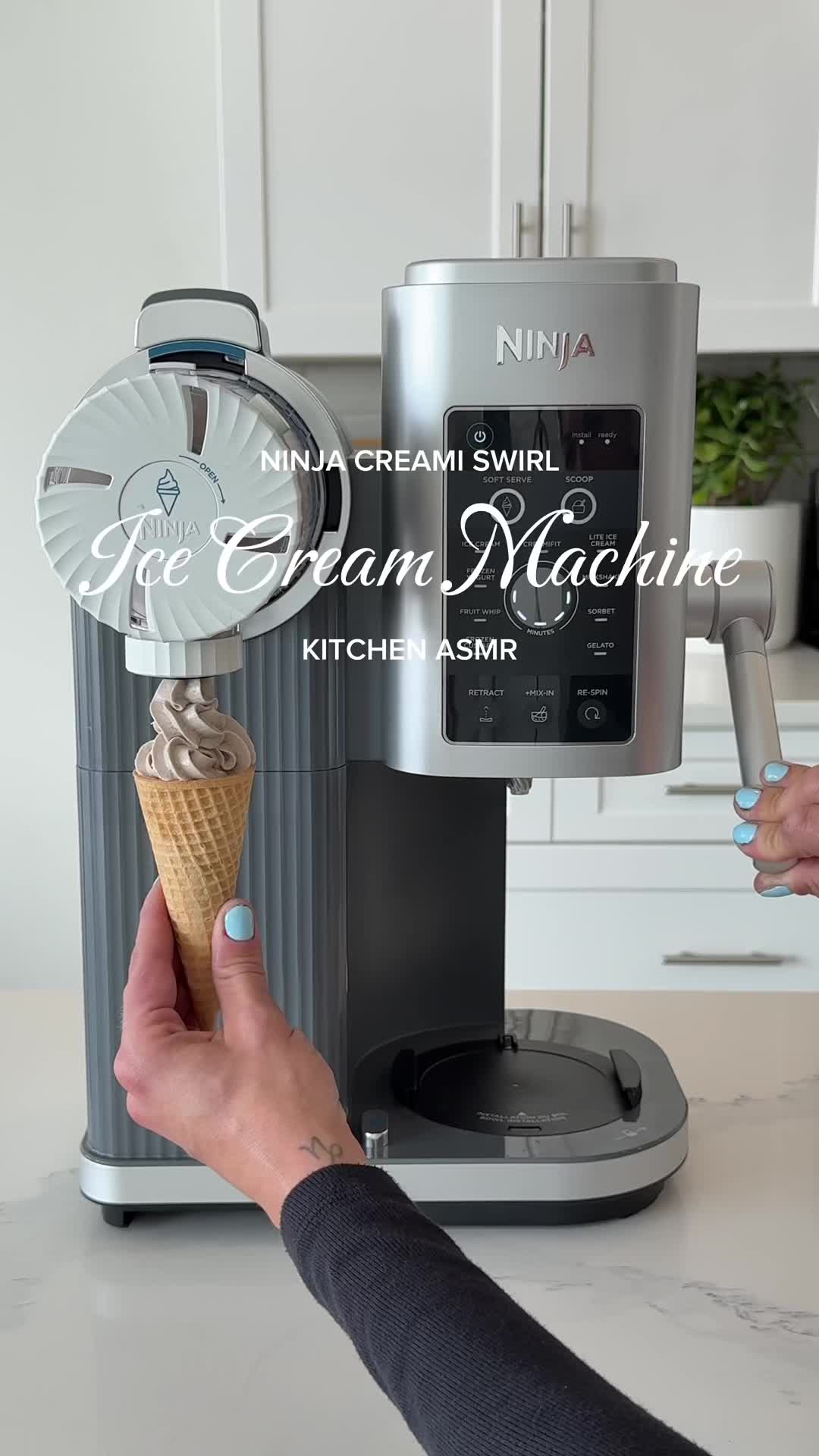Soft serve ice cream machine set up and restock🍦ninja creami swirl #ninjacreami #ninjacreamiproteinicecream #ninjacr...