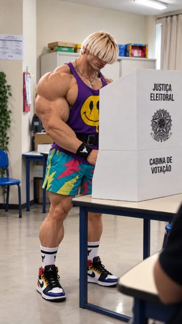 Fui votar no The Rock pra presidente e meti uma dancinha foda sem música mesmo 🤦‍♂️😂 pior que ainda tinha gente me...