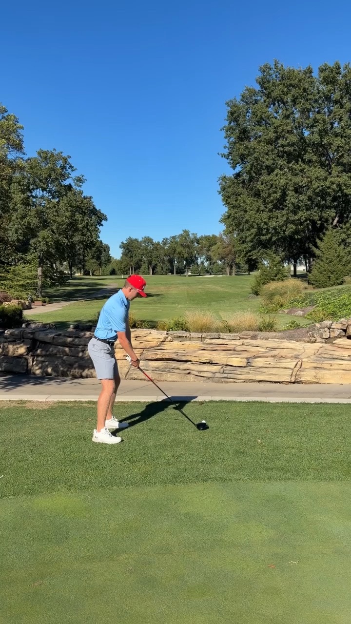 Golf swing in a division 1 golf tournament