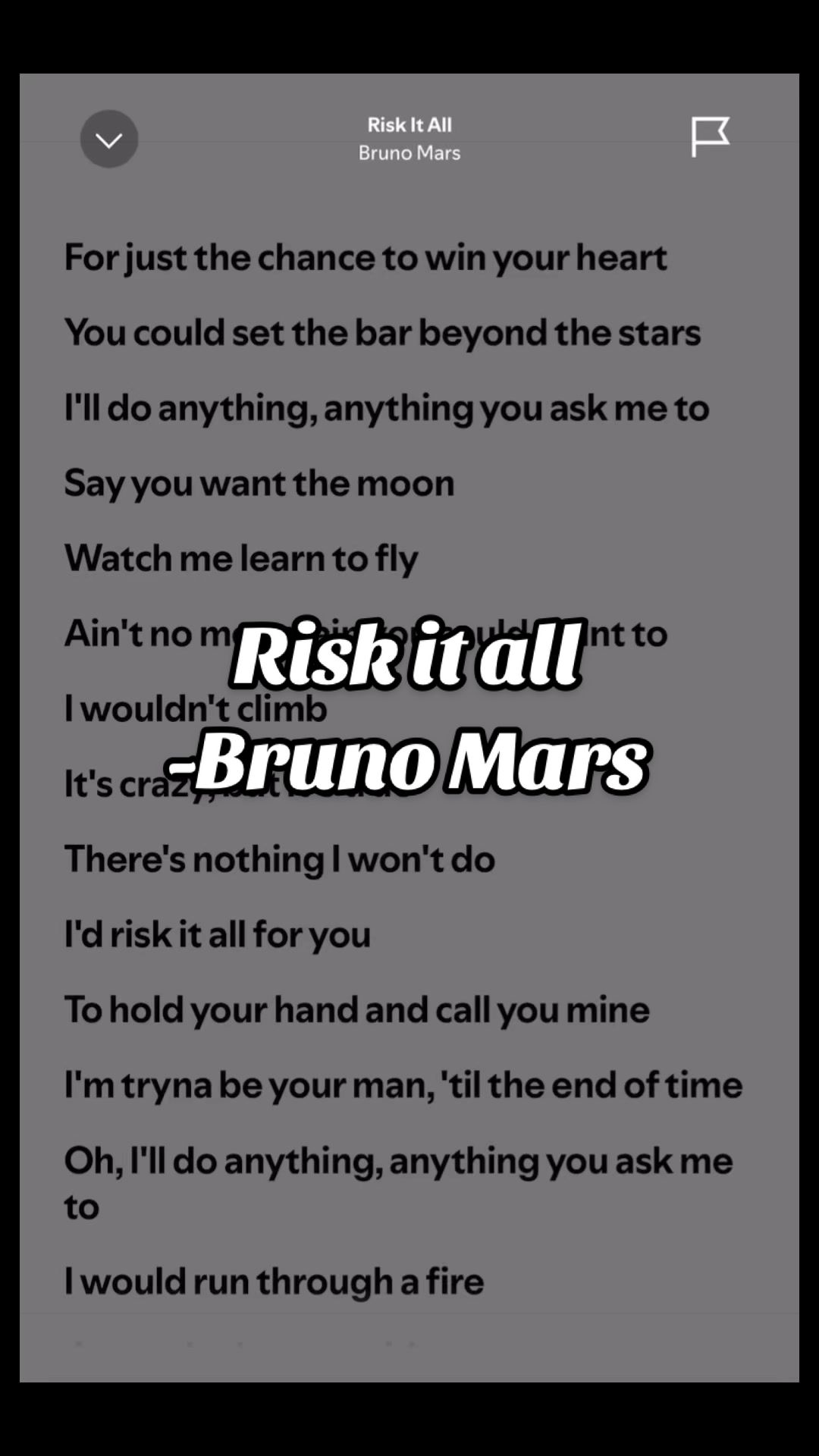 Risk it all #brunomars #riskitall #lyrics#lyricsmusic #fyp