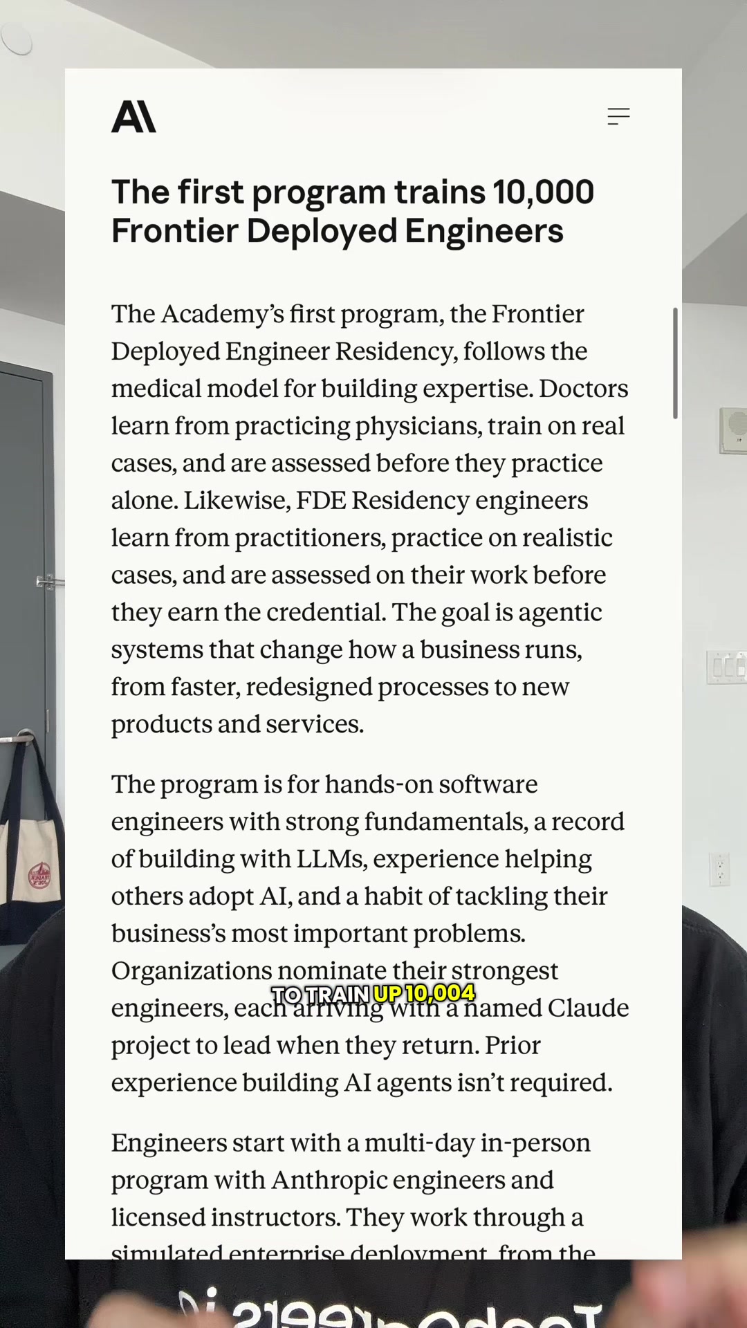 Anthropic is investing $100M to Train 10,000 Forward Deployed Engineers #techcareers #forwarddeployedengineer #FDE @t...