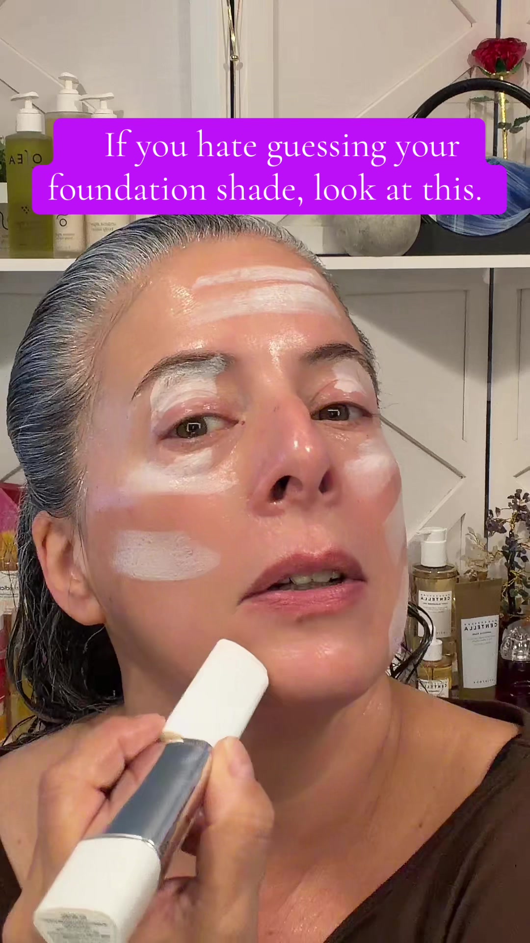 Foundation that starts white and adjusts as you blend? 👀 This Korean color-changing cream stick gives buildable cove...