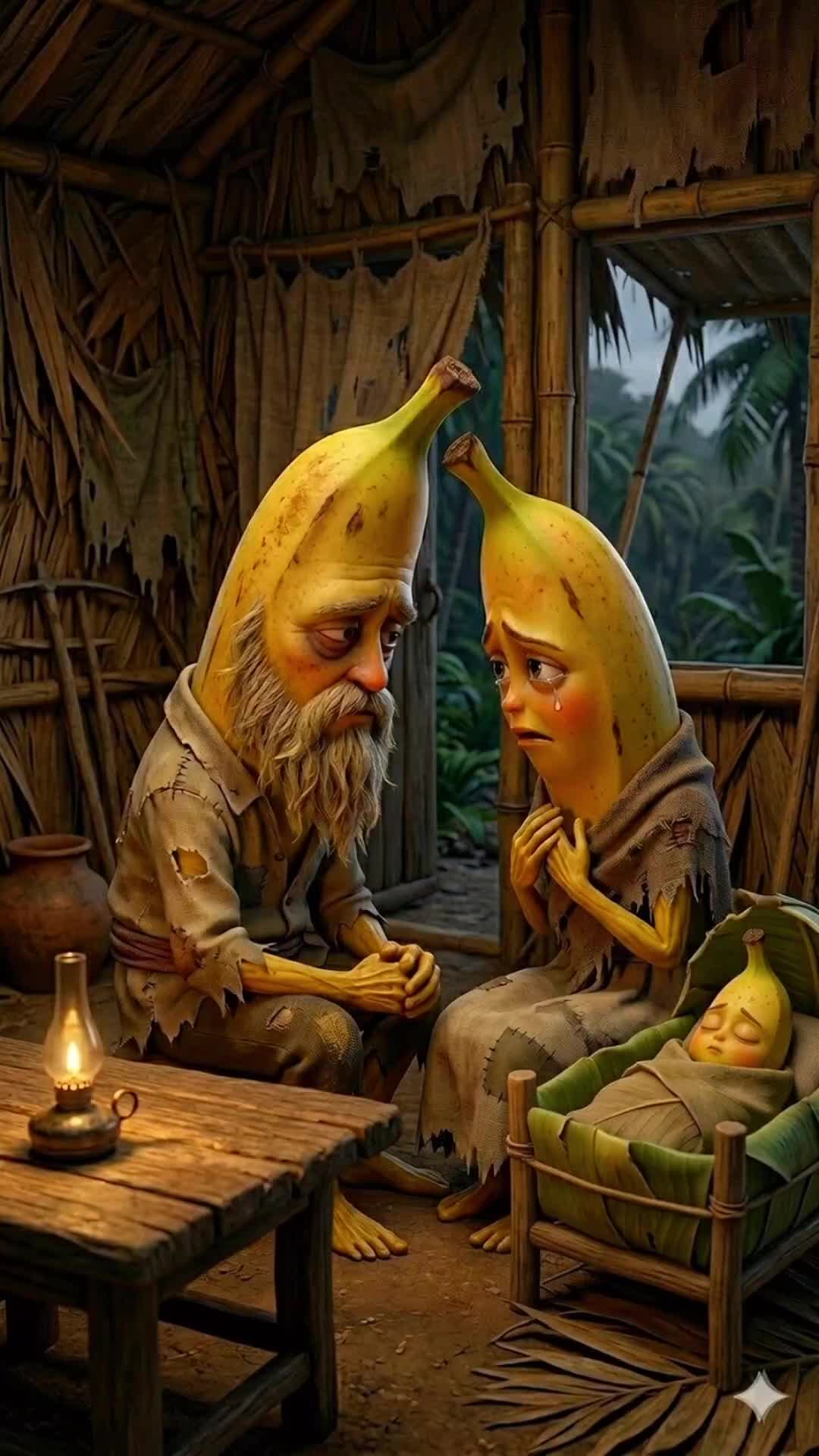Abandonnée dans la jungle… une simple banane va vivre le destin le plus improbable. 🍌🐒 #storytime #videoia #aianima...