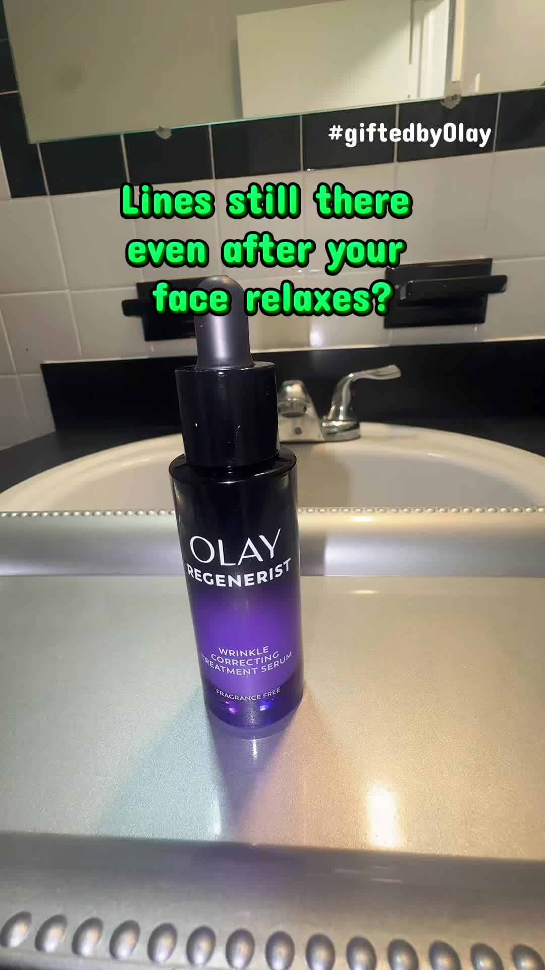 My nighttime routine just got an upgrade. Olay Regenerist Wrinkle Correcting Treatment Serum helps improve the look o...