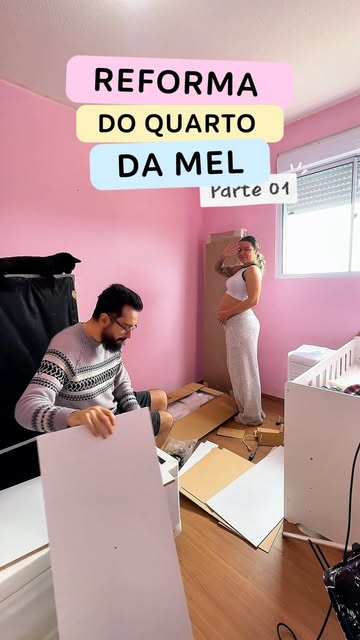 Reforma do quarto da Mel - Parte 01 Espero que a gente consiga finalizar antes dela nascer pq a barriga tá pesando, m...