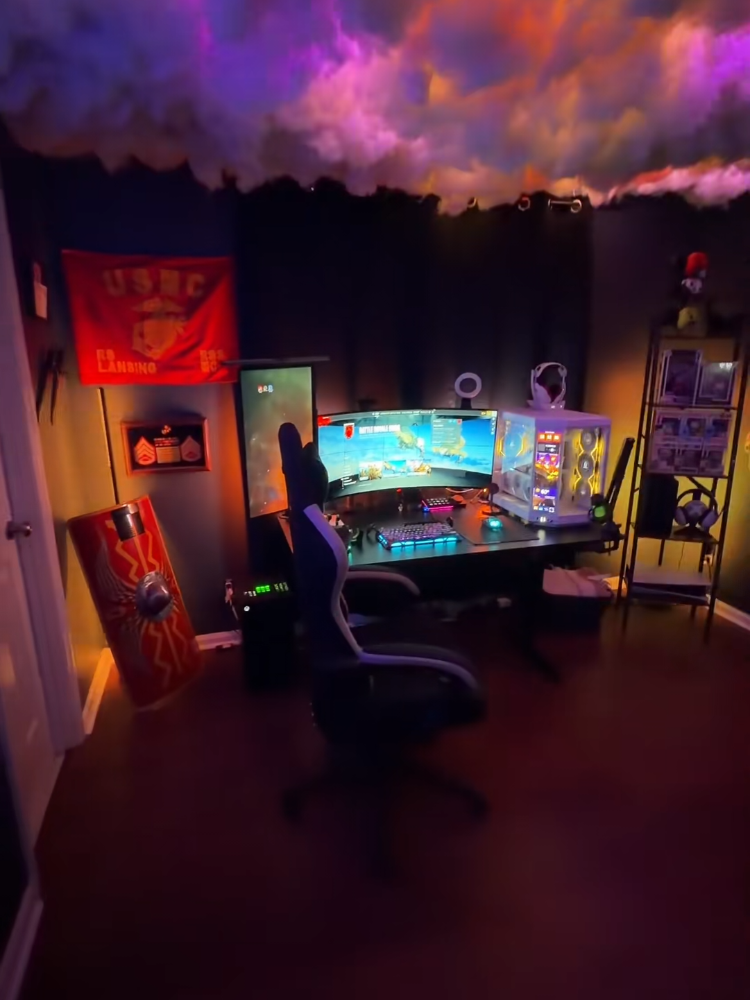 ديكور غيوم Gaming يعطي جو خرافي للغرفة ☁️🎮 توصل ل69ولاية 🚚 باك 20 متر يكفي لغرفة 18m² مع #التركيب ✨#GamingRoom #Clo...
