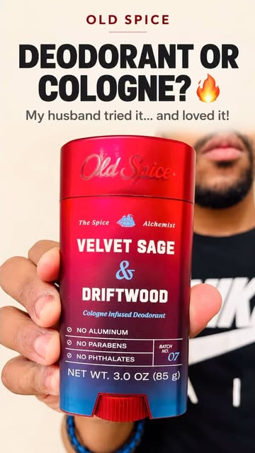Old Spice deodorant! The scent smells just Ike a fine perfume, with a rich, masculne fragrance that makes it stand ou...