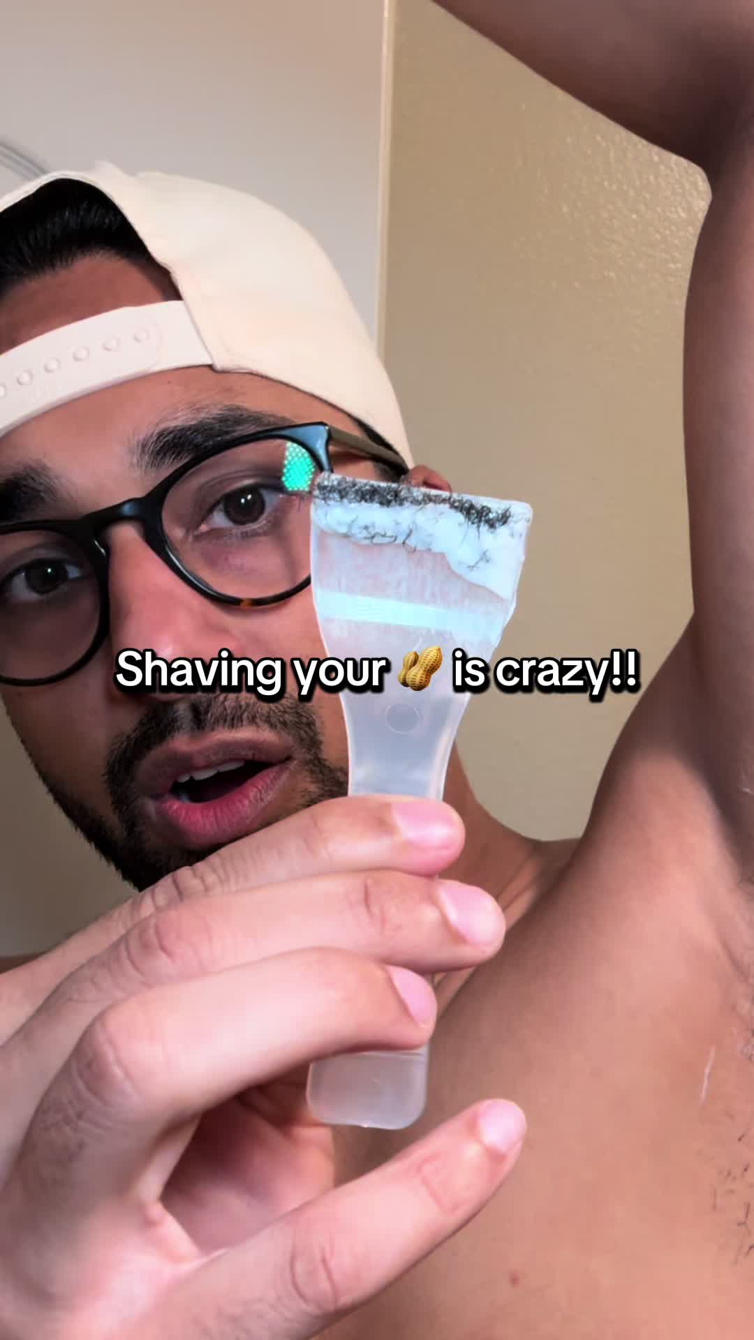 You’re crazy for shaving your 🥜 #hairremoval #hairymen #tiktokshop