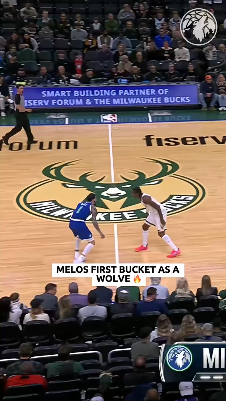 Melo hits a 3 for his first bucket