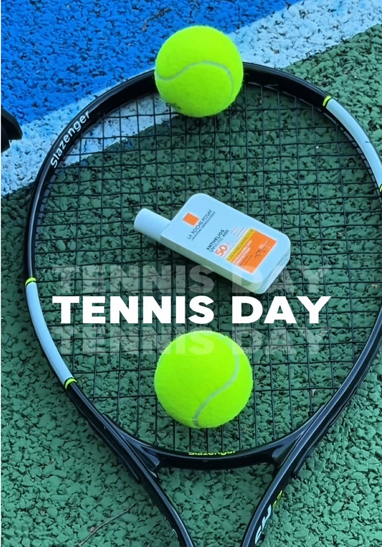 Game face on, SPF on 🎾☀️ Because a little tennis, a lot of sunshine and La Roche-Posay Anthelios Invisible Fluid SPF...
