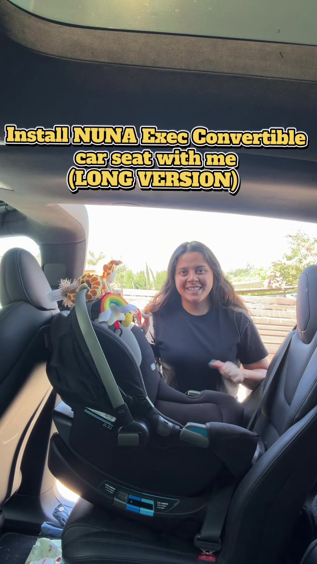 Installing our new convertible car seat. We went with the @nuna_usa Exec Next because of the safe ratings and sleek s...