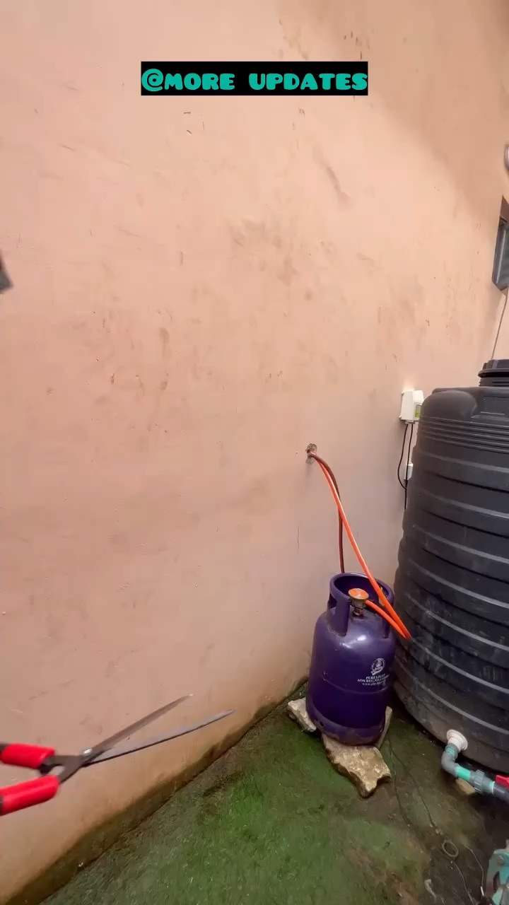Gas pipe cut
