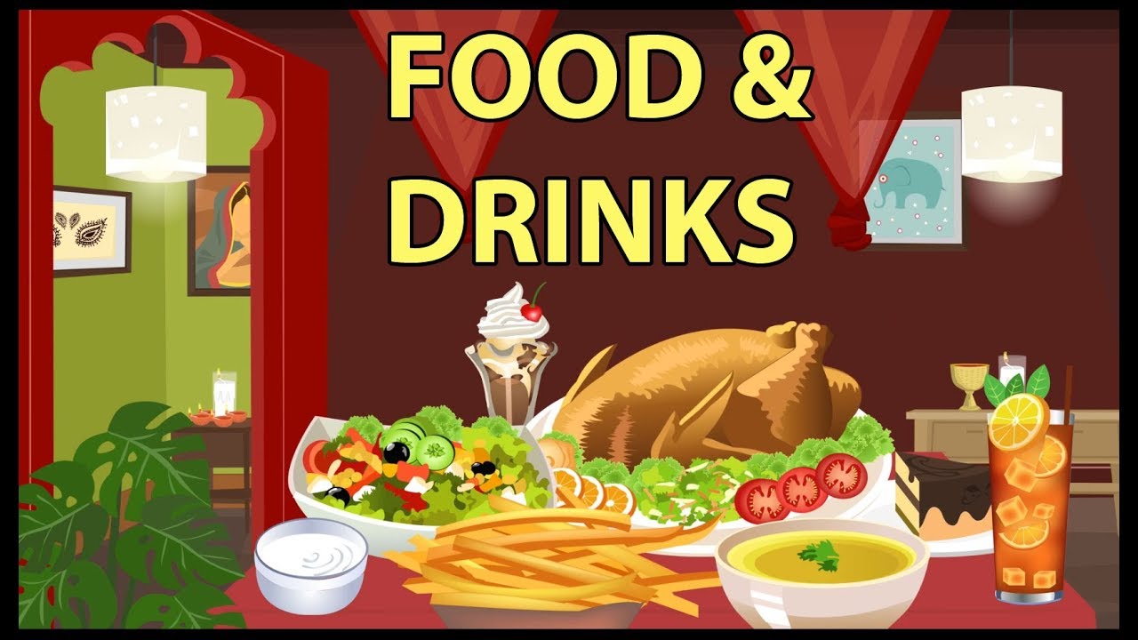 Learn the name of some foods and drinks in English, with this vocabulary video specially designed for kids and beginn...