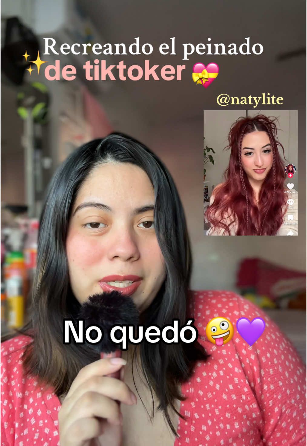 Recreando el peinado de @natylite 🥰✨ . . . #creatorsearchinsights #peinadosgirl #tutorialpeinado #hair #girls @For_M...