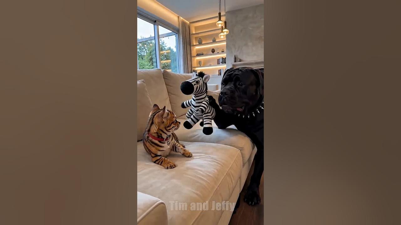 Tim Pranks Jeffy and Transforms him into a Tiger 🐯 Tim pranks Jeffy the chihuahua by transforming him into a tiger....