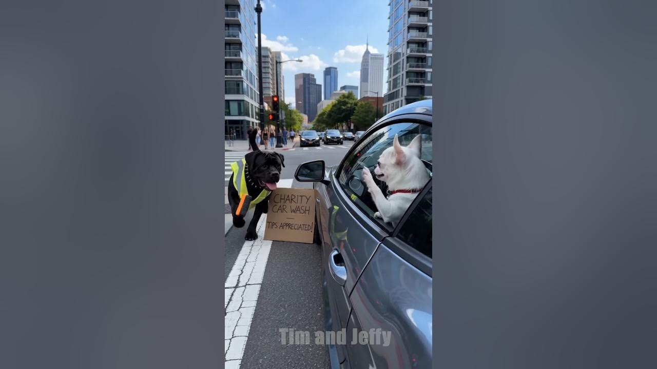 Hilarious Prank At A Charity Car Wash 🚗 Tim is offering free charity car washes when Jeffy the chihuahua arrives wit...